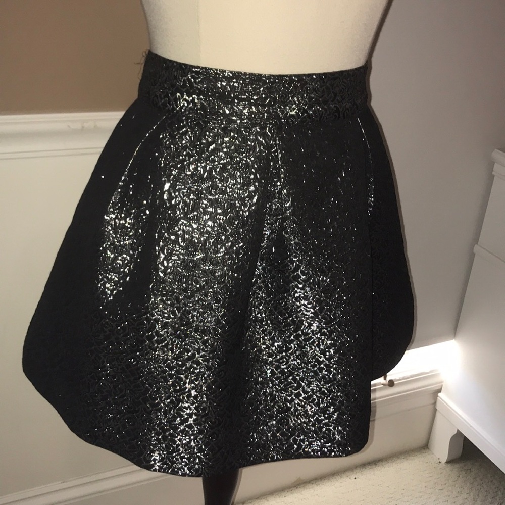 Frenchi Shimmery Grey Skirt